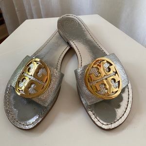 Tory Burch Silver Sandals